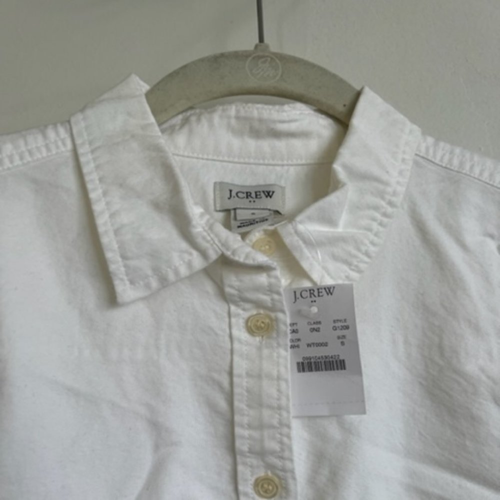 NWT J Crew White button up shirt